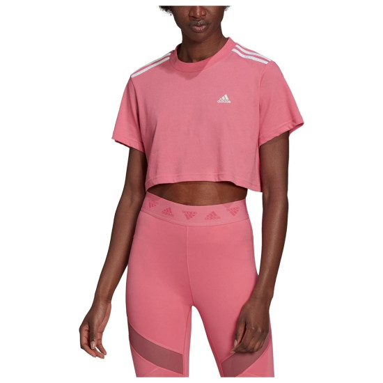 Adidas Γυναικεία κοντομάνικη μπλούζα crop Adidas Γυναικεία κοντομάνικη μπλούζα crop